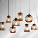 GobekUsa Glass LED Pendant Lamp: Modern Nordic Style Hanging Light for Home, Cafe, or Bar