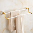 GobekUsa Bath Hardware Set: Shelf, Towel Rack, Holder, Brush Holder, Towel Hanger, Hooks