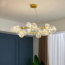 GobekUsa Gold LED Glass Bubble Chandelier for Dining Room and Restaurant