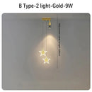 GobekUsa Black Gold Hanging Pendant Lamp: Modern Luxury Bedroom & Living Room Lighting