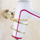 GobekUsa Gold Crystal Bathroom Accessories Set: Luxe Brass Bath Hardware Wall Mount Collection