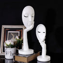 GobekUsa Lady Face Abstract Art Sculpture Resin Ornaments for Home Decor