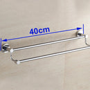 GobekUsa Double Towel Bar 60cm - Chrome Finish Stainless Steel Bathroom Accessory