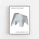 GobekUsa Elephant Bauhaus Canvas Print for Children's Room Wall Decor