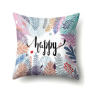GobekUsa Green Tropical Leaves Pillow Cover - Four Season Landscape Decor
