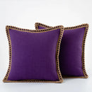 GobekUsa Linen Square Throw Pillow Covers Set - Home Decor for Sofa, Couch, Bed