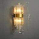 GobekUsa Art Deco LED Stainless Steel Crystal Wall Sconce, Bedroom Corridor Golden Black Wall Light