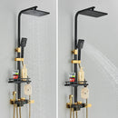 GobekUsa Brass LCD Thermostatic Mixer Shower Set with Bidet and Tub Spout