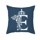 GobekUsa Blue Letter Pillowcase Solid Color Fleece Sofa Cushion, 45x45CM