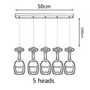 GobekUsa LED Wine Glass Pendant Lights for Restaurant, Bar, and Dining Room