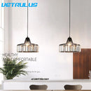 GobekUsa K9 Crystal Pendant Chandelier Modern Living Room Ceiling Lamp LED Hall Decor