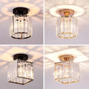 GobekUsa Crystal Pendant Ceiling Light, Modern E27 Semi Flush Design for Home Decor