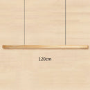 GobekUsa Black Walnut Log Strip Pendant Light for Dining Room, Office, and Bar