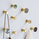 GobekUsa Brushed Gold Towel Hook for Kitchen and Bathroom Organization