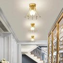 GobekUsa Gold Crown Ceiling Light for Hallway, Aisle, Kitchen Island