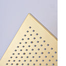 GobekUsa Gold LED Square Rainfall Shower Head for Bathroom Faucet - Top Sprayer