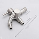 GobekUsa Dual-Outlet Stainless Steel Faucet for Outdoor Garden Sink and Washing Machine