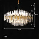 GobekUsa E14 LED Crystal Pendant Lights in Silver Gold Finish