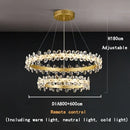 GobekUsa Crystal LED Chandelier: Luxury Lighting for Living, Dining, Kitchen - Elegant Iron & Aluminum Design