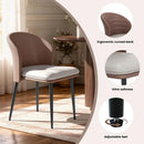Upholstered PU Leather Dining Chairs, Curved Backrest (Set of 4) by EnvelorHome