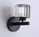 GobekUsa Crystal Sconce Light Gold Black Metal Glass Lampshade Wall Fixture