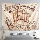 GobekUsa Cat Paws Tapestry: Bohemian Witchcraft Tarot Card Psychedelic Hippie Girl Dorm Decor