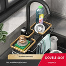 GobekUsa Adjustable Kitchen Sink Rack with Soap Dish and Hooks