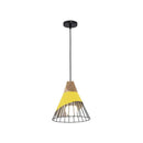 GobekUsa Industrial Loft Wood Pendant Light, Nordic Iron Hanging Lamp for Kitchen, Bedroom, Dining Room