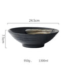 GobekUsa Black Ceramic Sushi Plate and Rice Bowl Set