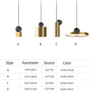 GobekUsa Golden LED Pendant Light for Dining Room, Living Room, Bedroom, and More