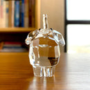 GobekUsa Clear Glass Elephant Figurine Cute Animal Ornament Collectible Home Decor