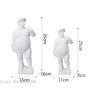GobekUsa David Obesity Resin Sculpture: Nude Male Figure Art Home Decor Ornament