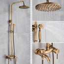 GobekUsa Brass Shower Set with 8" Rainfall Head and Hand Sprayer