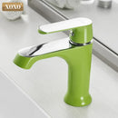 GobekUsa Bronze Green Fashion Basin Faucet, Single Hole Bathroom Mixer, Hot and Cold Water