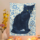 GobekUsa Black Cat Tapestry Wall Hanging: Tarot Witchcraft Baphomet Occult Home Decor
