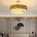 GobekUsa Golden Stainless Steel K9 Crystal Chandelier for Elegant Dining Room Lighting