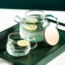 GobekUsa 1.8L Transparent Borosilicate Glass Teapot | Heat-Resistant Flower Tea Set