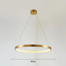 GobekUsa Gold Circle Chandelier Creative LED Lighting Modern Indoor Fixtures