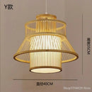 GobekUsa Japanese Bamboo Chandelier Lights for Bedroom Living Room Tea Room Zen Lamps