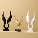 GobekUsa Angel Wings Sculpture: Nordic Modern Abstract Resin Home Decor Artware