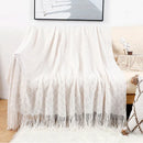 GobekUsa Grey Nordic Waffle Knit Blanket