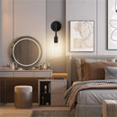 GobekUsa Black Metal Wall Bathroom Mirror Lamp - Modern Indoor Bedroom Decor