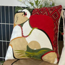 GobekUsa Abstract Embroidery Pillowcase 45x45cm Picasso Decorative Throw Pillows Sofa & Car