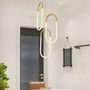 GobekUsa Gold Acrylic Ring Pendant Light for Modern Living Spaces