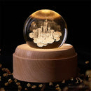 GobekUsa Crystal Ball Night Light USB Music Box Universe Globe 3D Lamp