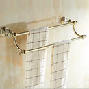 GobekUsa Gold Crystal Bathroom Accessories Set: Luxe Brass Bath Hardware Wall Mount Collection