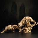 GobekUsa Golden Leopard Resin Panther Figurine: Luxury Home Office Decor & Gift