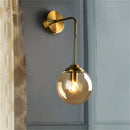 GobekUsa Glass Ball Wall Light: Gold Sconces for Bedroom & Living Room