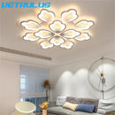GobekUsa Lotus Design LED Acrylic Chandelier Ceiling Lamp for Modern Living, Dining, and Study Rooms