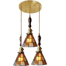 GobekUsa Glass Copper Pendant Light with Wood Knob Switch: Modern Nordic LED Hanging Lamp